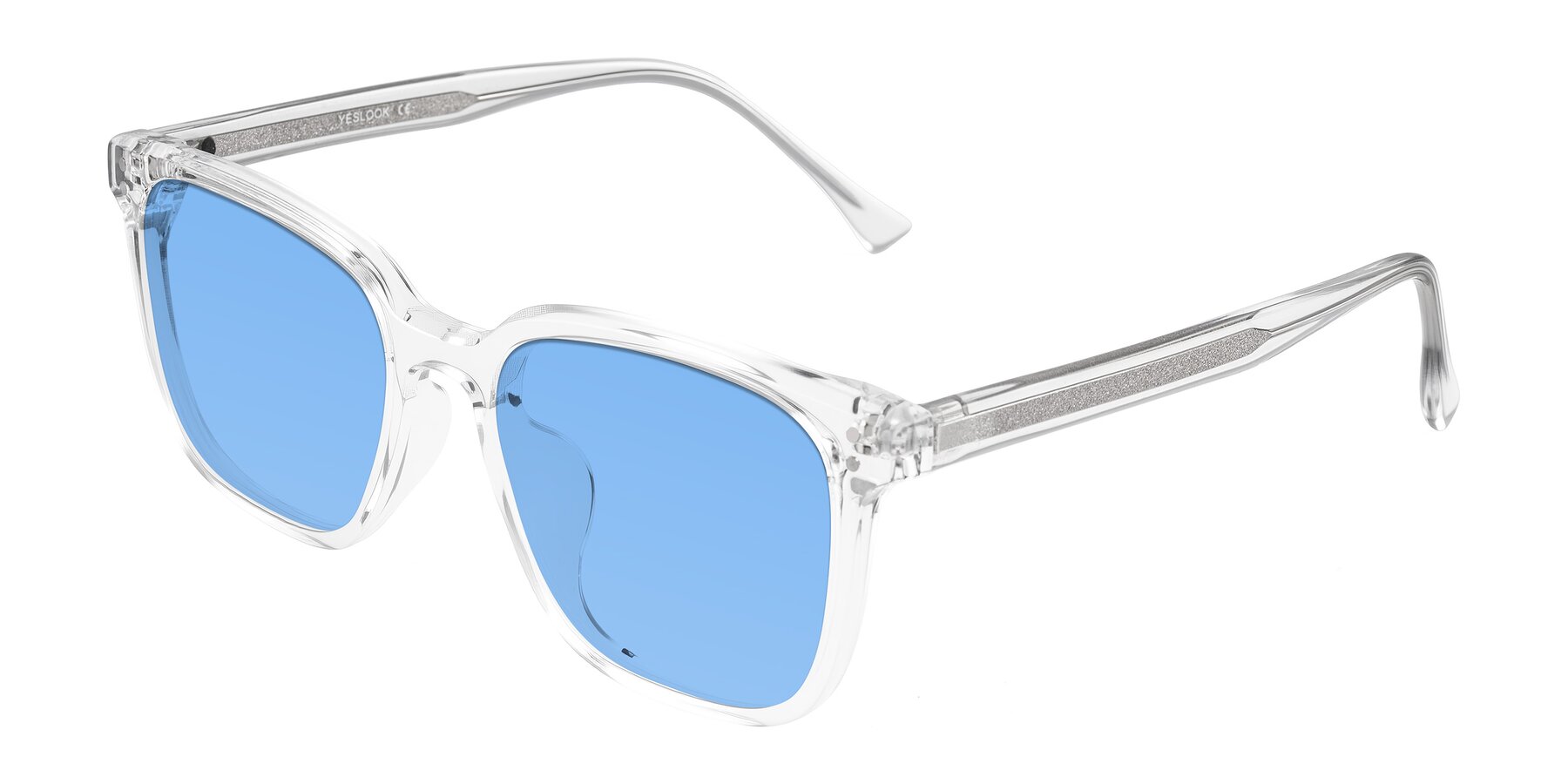 Angle of Ordoyo in Clear with Medium Blue Tinted Lenses