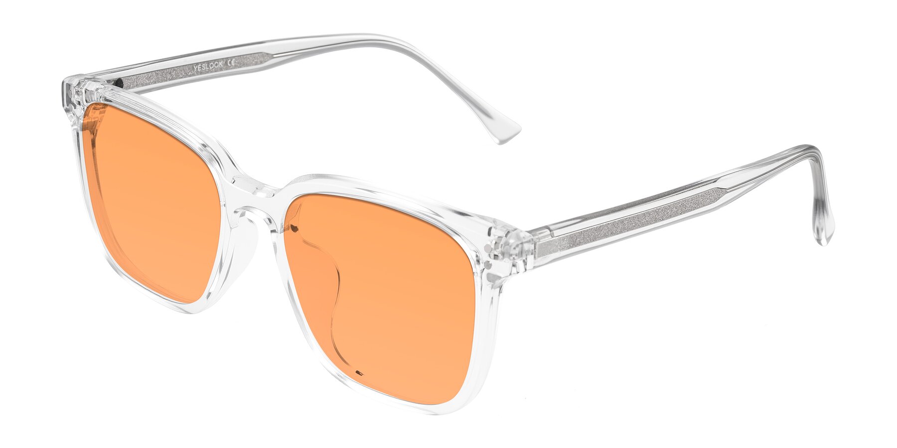 Angle of Ordoyo in Clear with Medium Orange Tinted Lenses