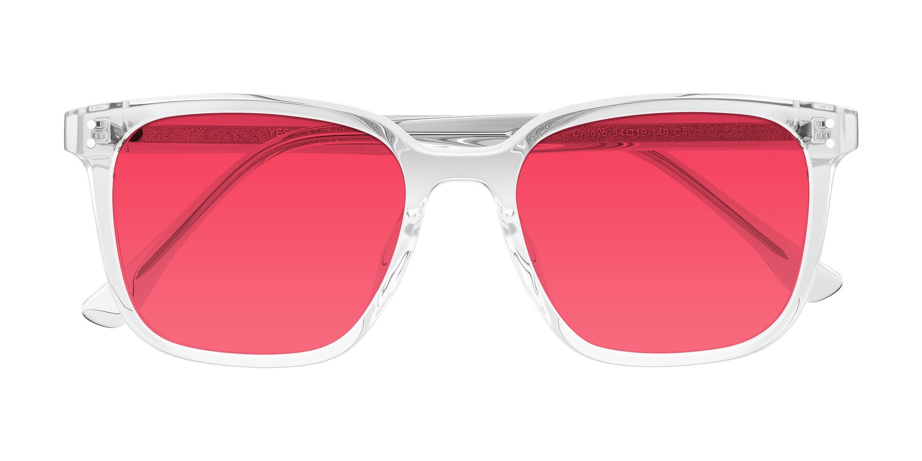 Folded Front of Ordoyo in Clear with Red Tinted Lenses