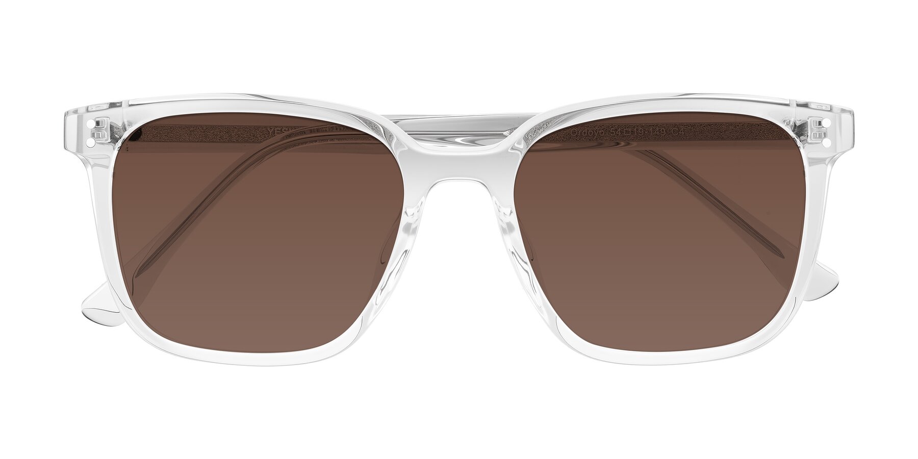 Folded Front of Ordoyo in Clear with Brown Tinted Lenses