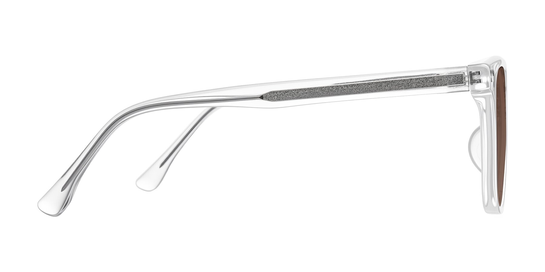 Side of Ordoyo in Clear with Brown Tinted Lenses