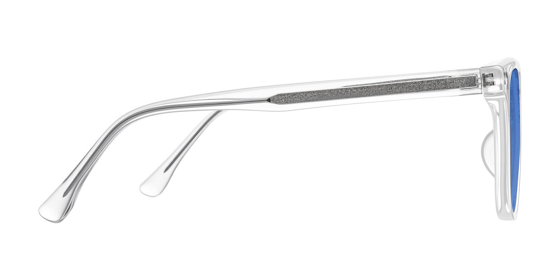 Side of Ordoyo in Clear with Blue Tinted Lenses