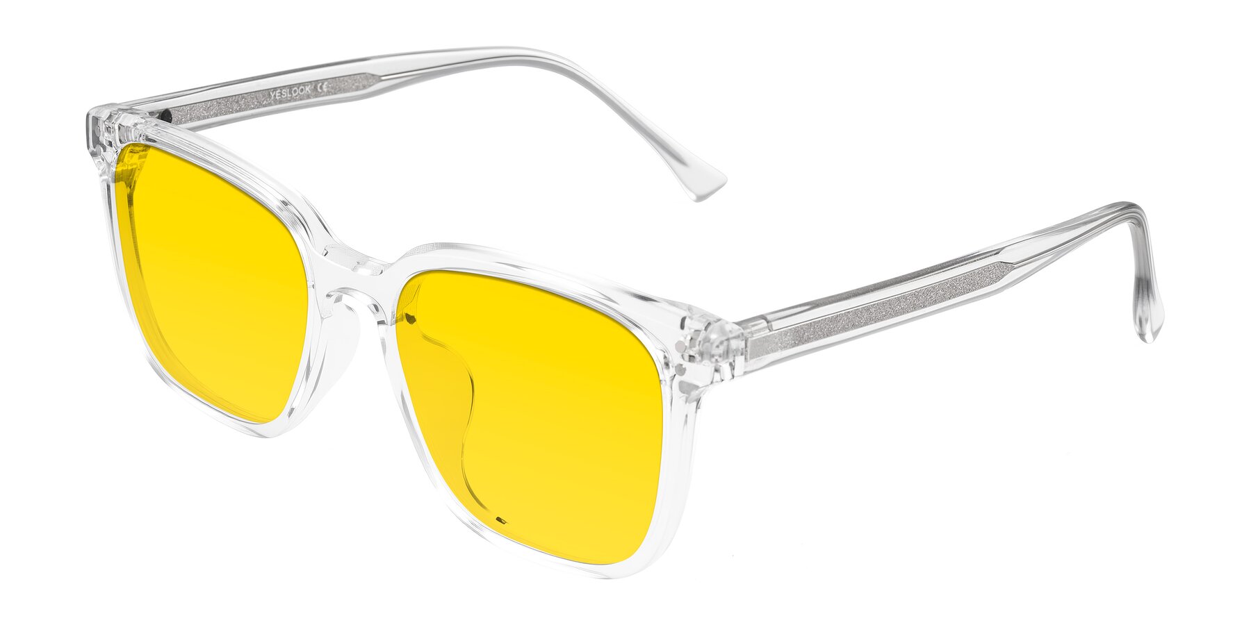 Angle of Ordoyo in Clear with Yellow Tinted Lenses