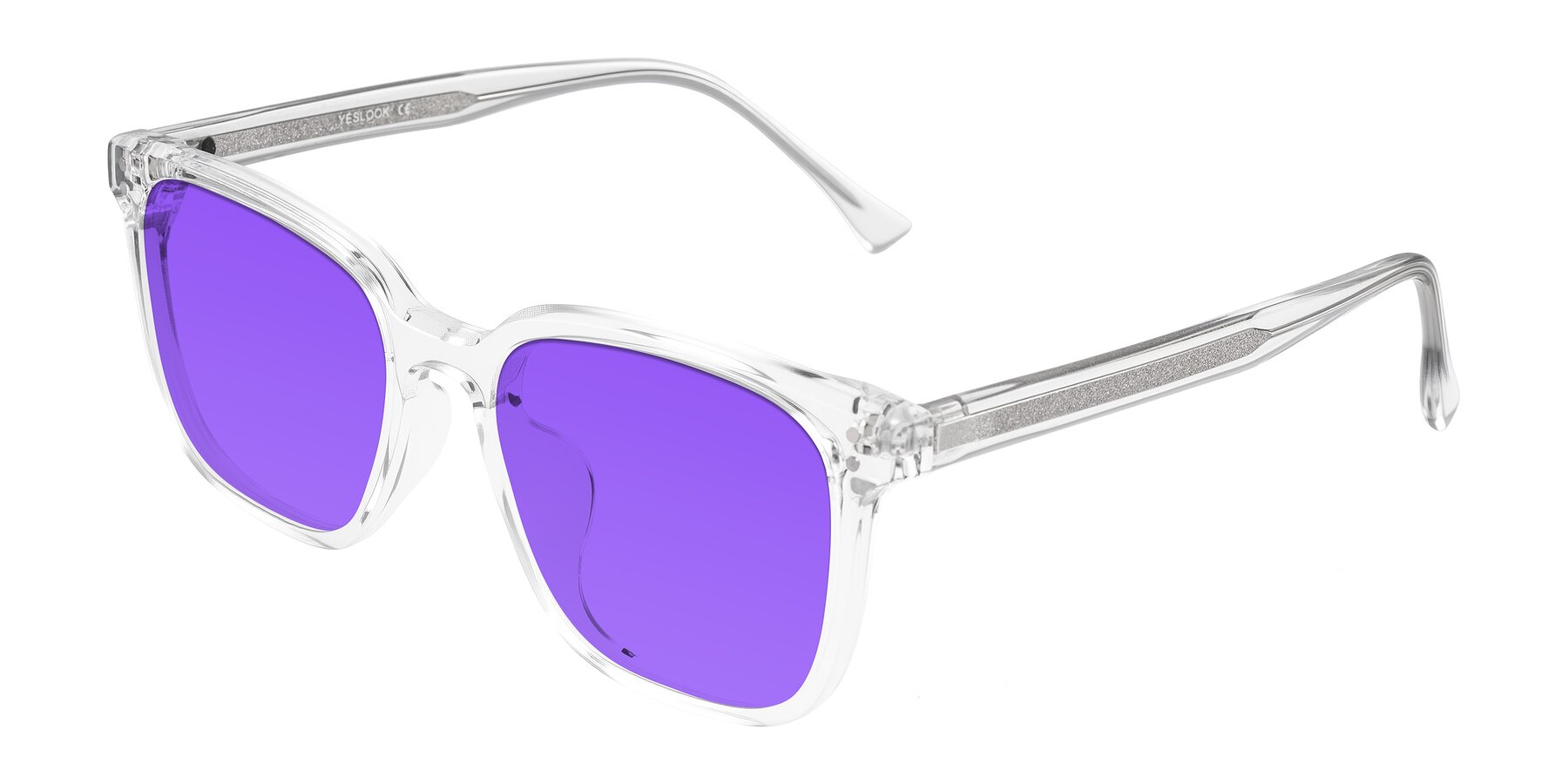 Angle of Ordoyo in Clear with Purple Tinted Lenses