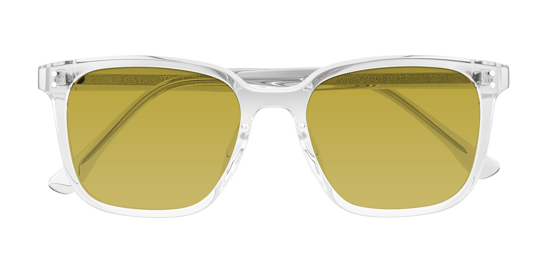 Folded Front of Ordoyo in Clear with Champagne Tinted Lenses