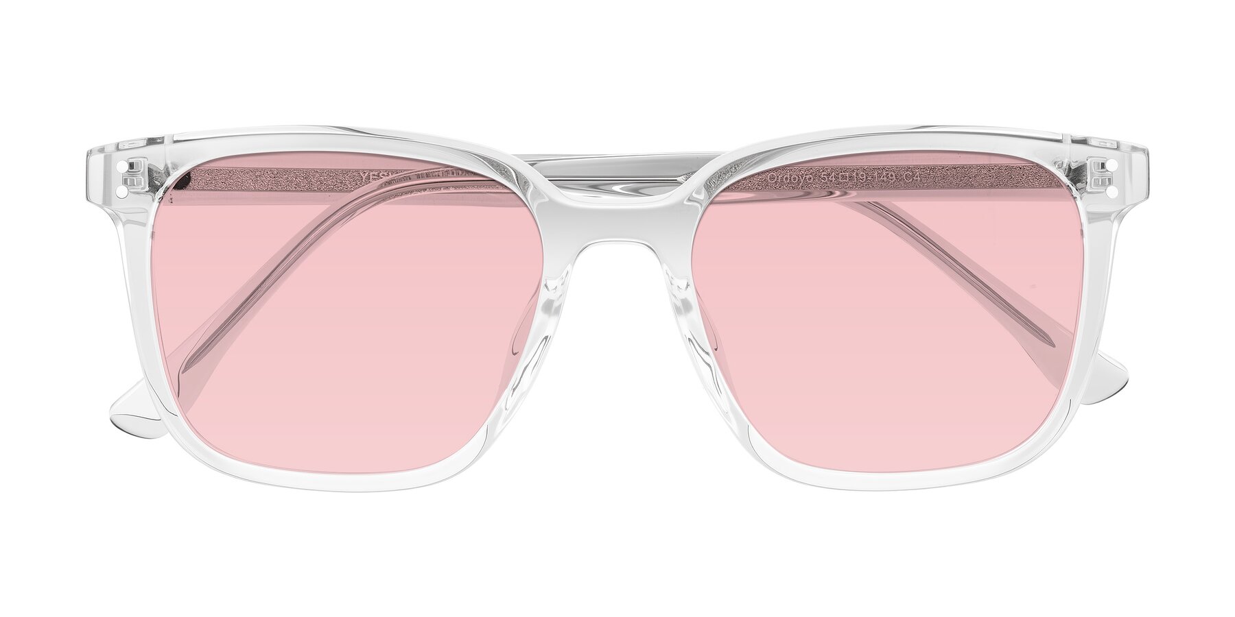 Folded Front of Ordoyo in Clear with Light Garnet Tinted Lenses