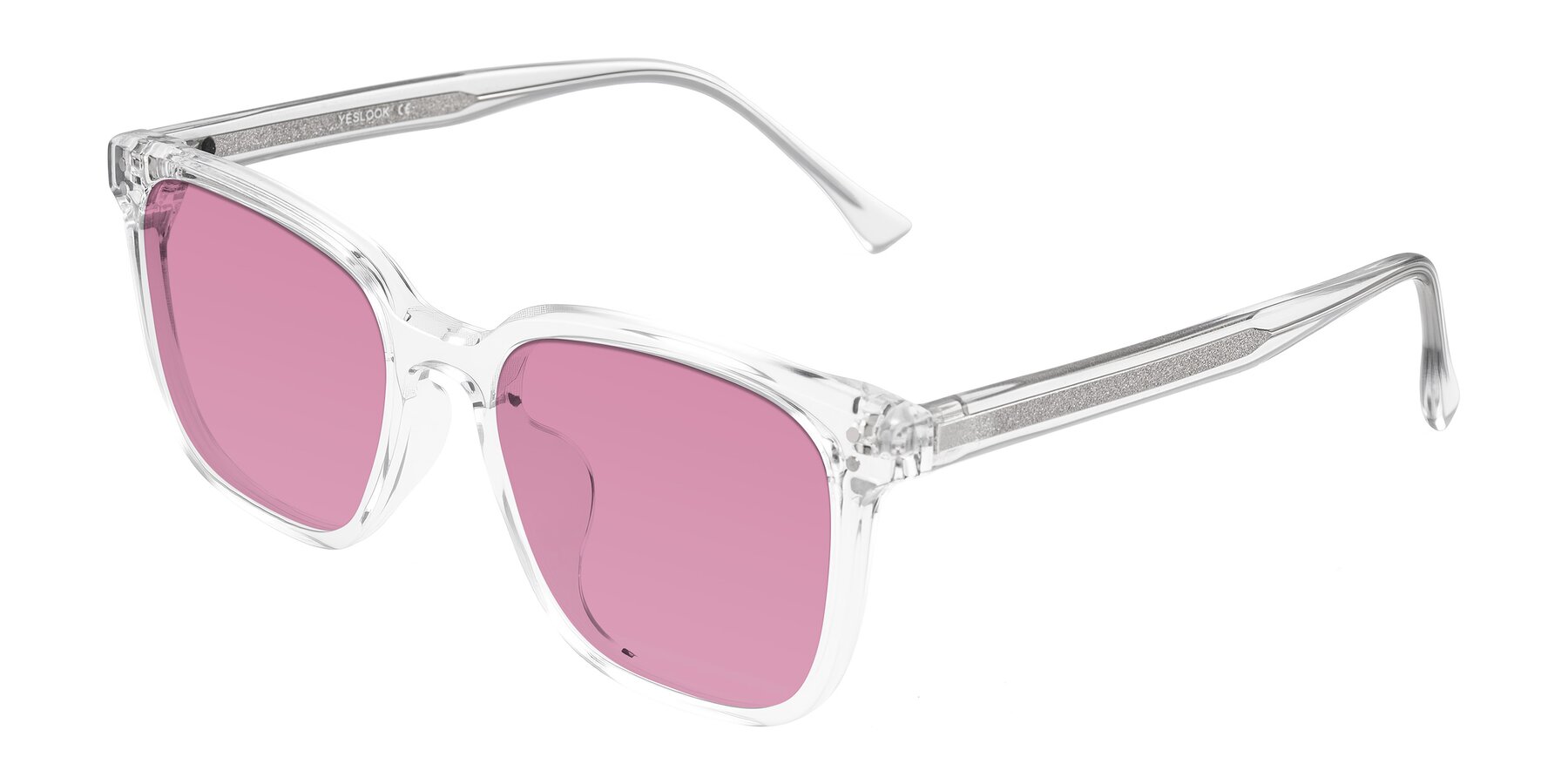 Angle of Ordoyo in Clear with Medium Wine Tinted Lenses