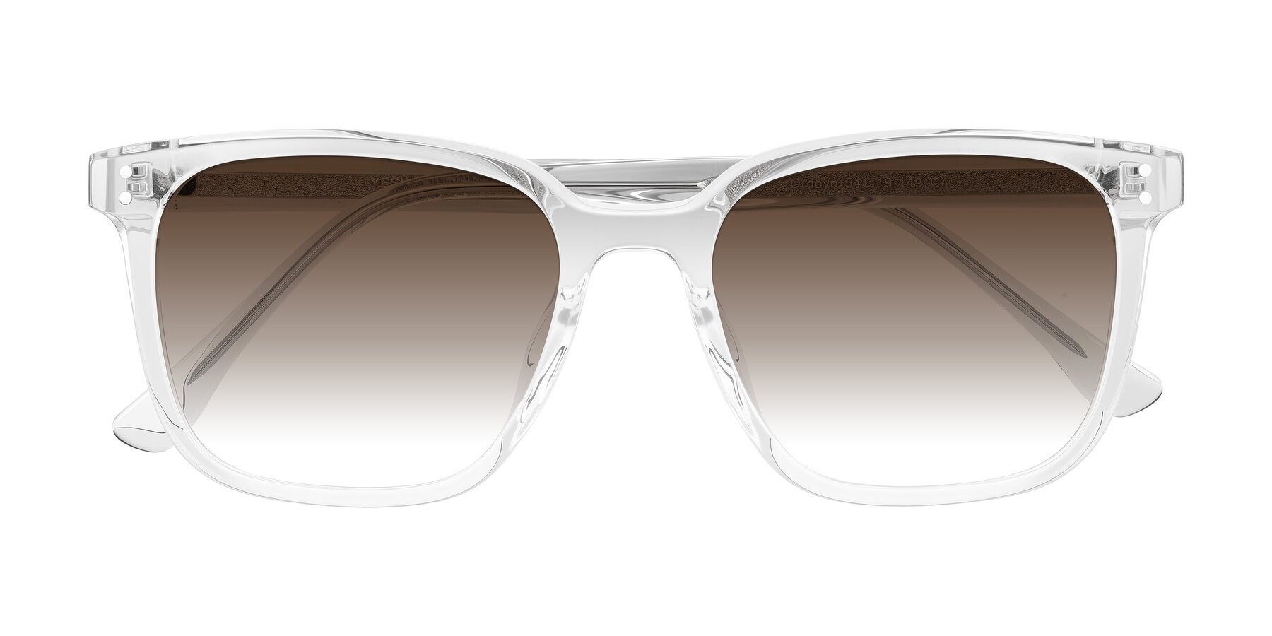Folded Front of Ordoyo in Clear with Brown Gradient Lenses