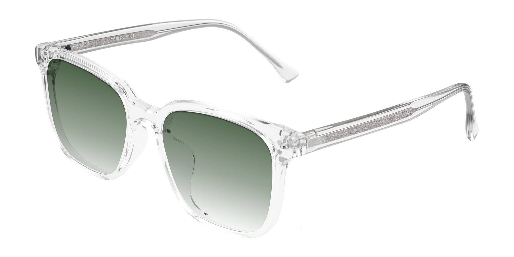 Angle of Ordoyo in Clear with Green Gradient Lenses
