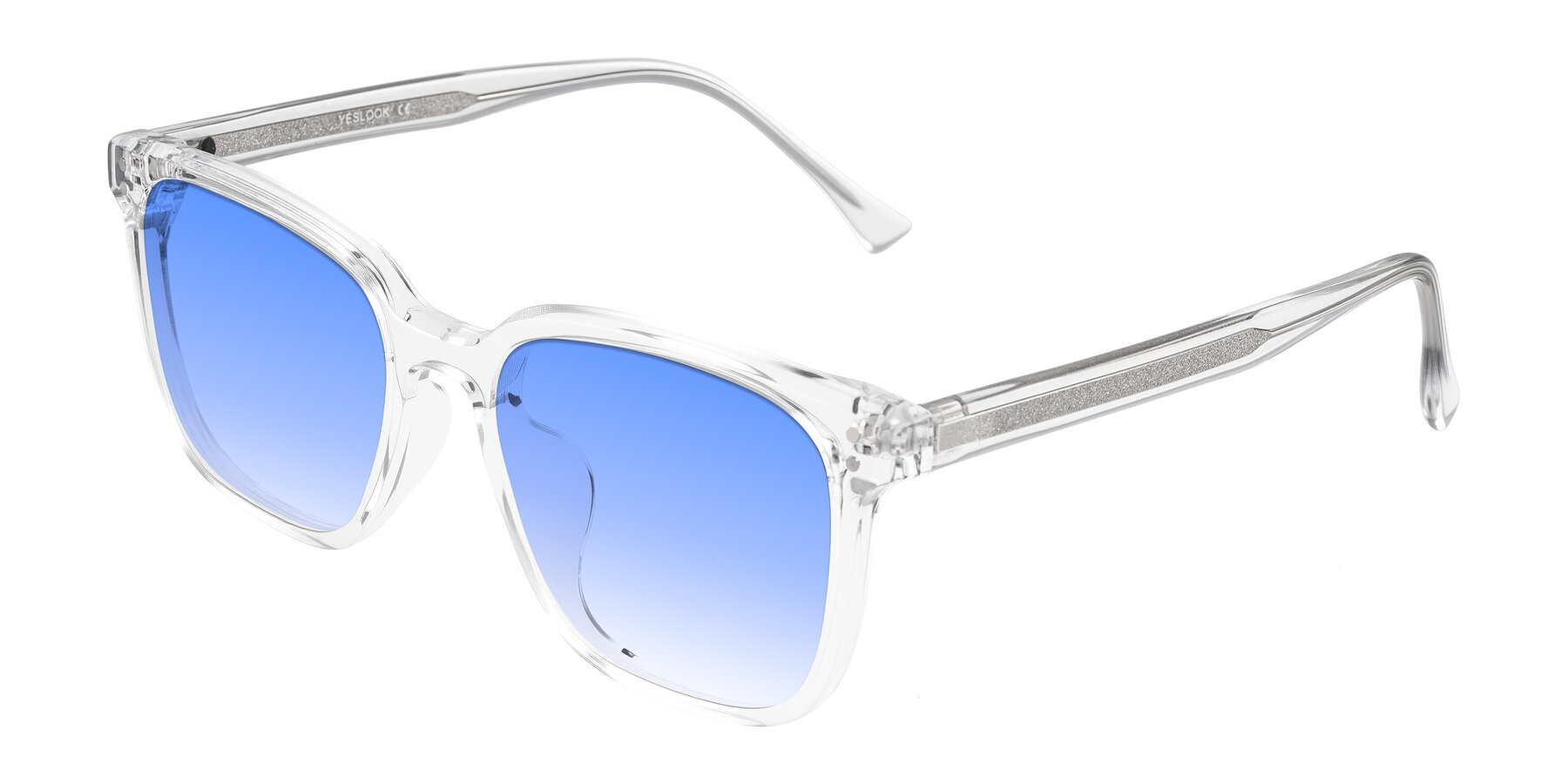 Angle of Ordoyo in Clear with Blue Gradient Lenses