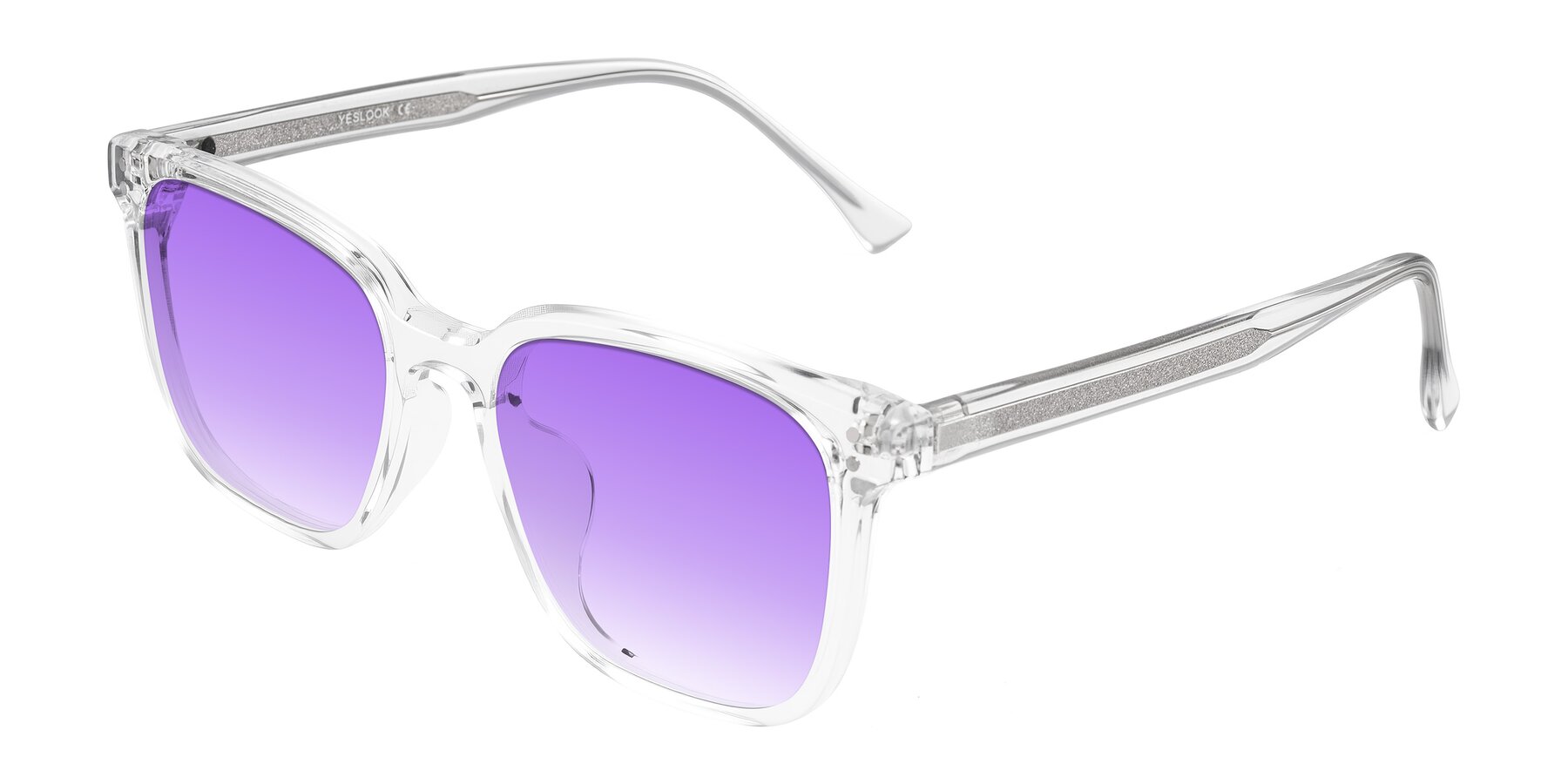 Angle of Ordoyo in Clear with Purple Gradient Lenses