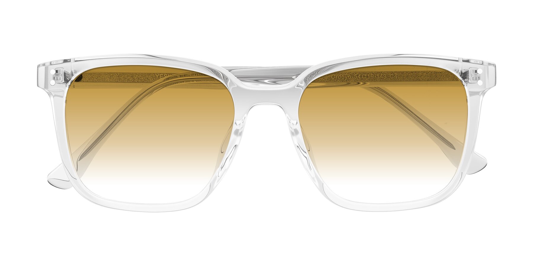 Folded Front of Ordoyo in Clear with Champagne Gradient Lenses