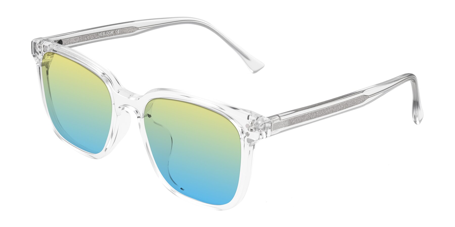 Angle of Ordoyo in Clear with Yellow / Blue Gradient Lenses