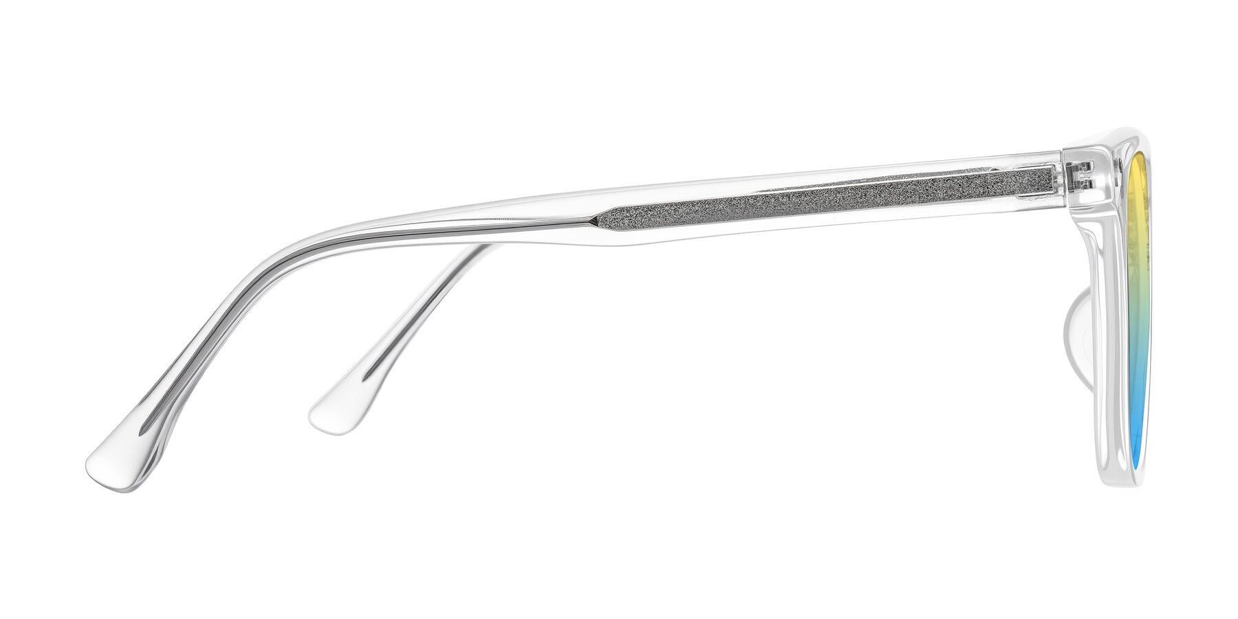 Side of Ordoyo in Clear with Yellow / Blue Gradient Lenses