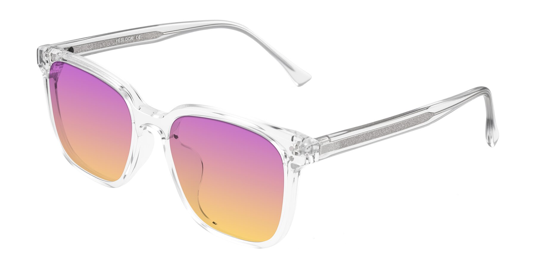 Angle of Ordoyo in Clear with Purple / Yellow Gradient Lenses