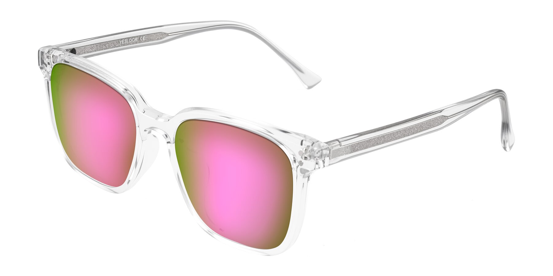 Angle of Ordoyo in Clear with Pink Mirrored Lenses
