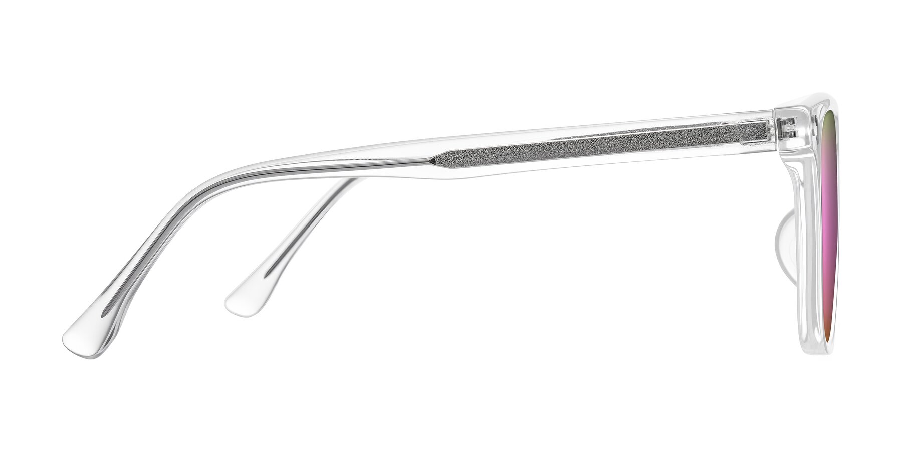 Side of Ordoyo in Clear with Pink Mirrored Lenses