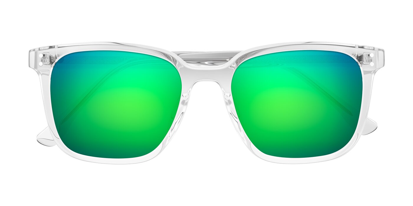 Ordoyo - Clear Flash Mirrored Sunglasses
