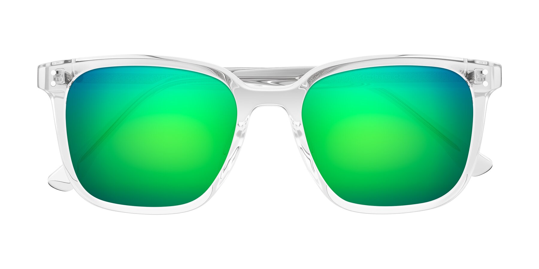 Folded Front of Ordoyo in Clear with Green Mirrored Lenses