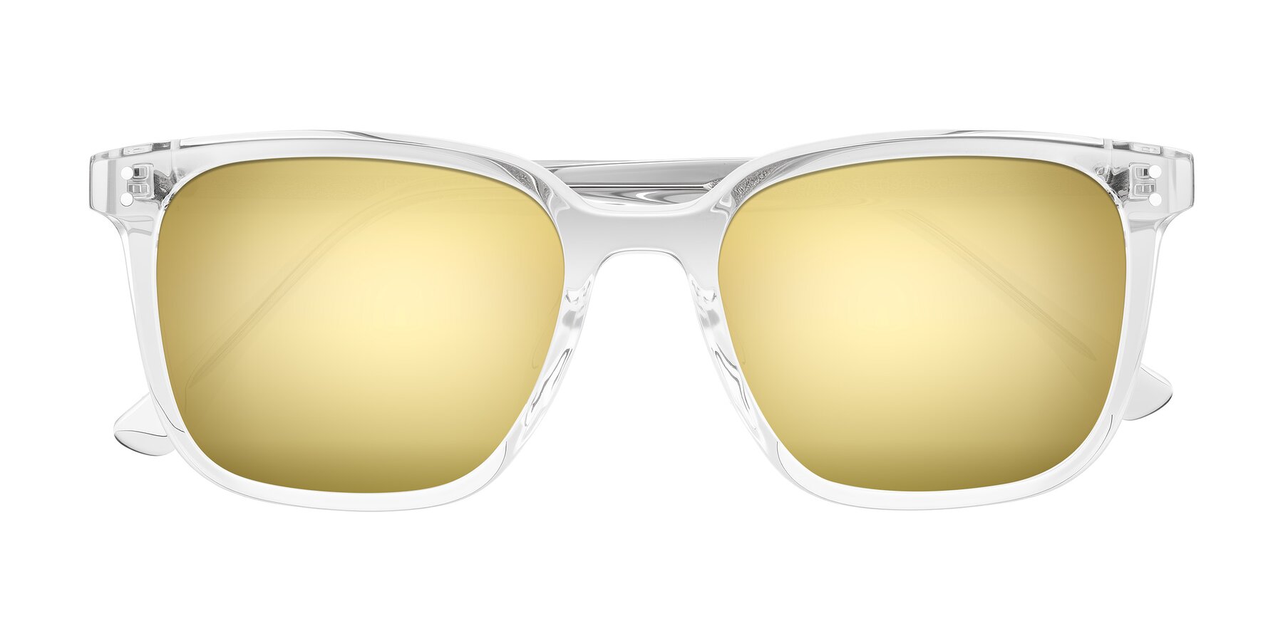 Folded Front of Ordoyo in Clear with Gold Mirrored Lenses