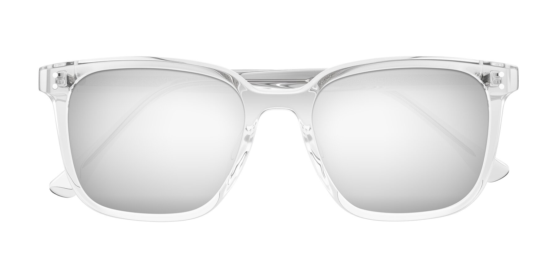 Folded Front of Ordoyo in Clear with Silver Mirrored Lenses