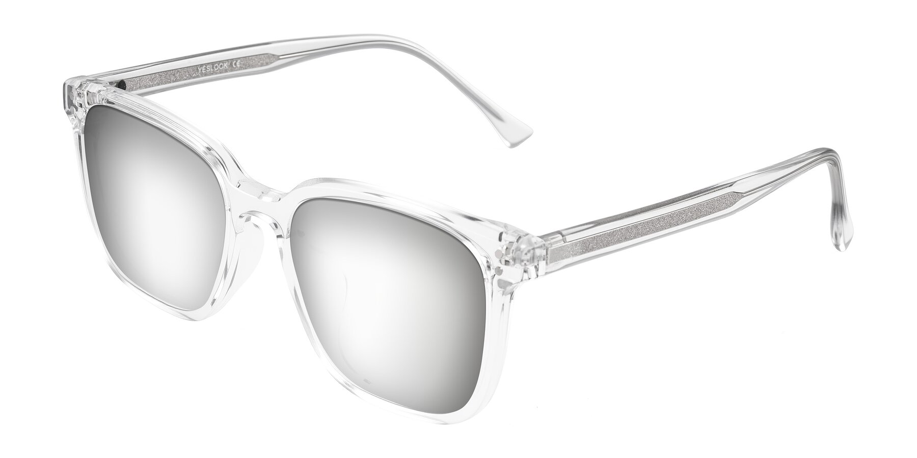 Angle of Ordoyo in Clear with Silver Mirrored Lenses