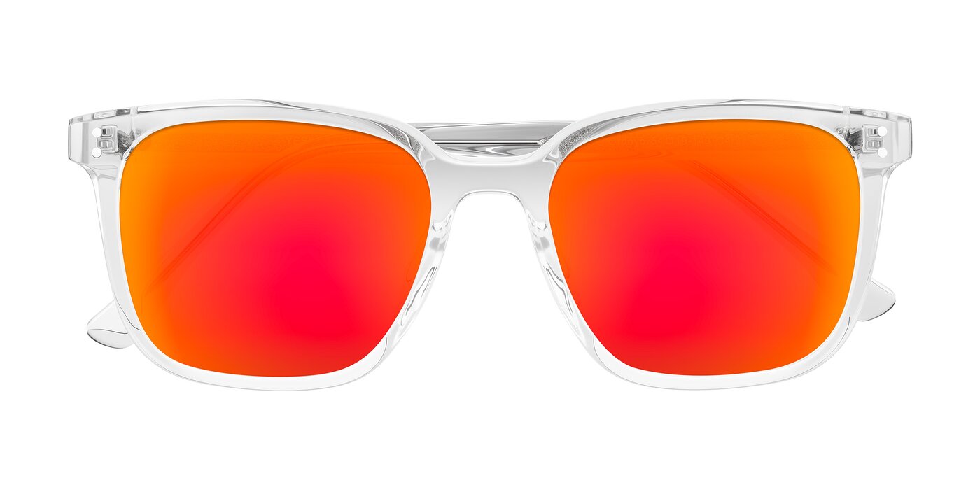 Ordoyo - Clear Flash Mirrored Sunglasses