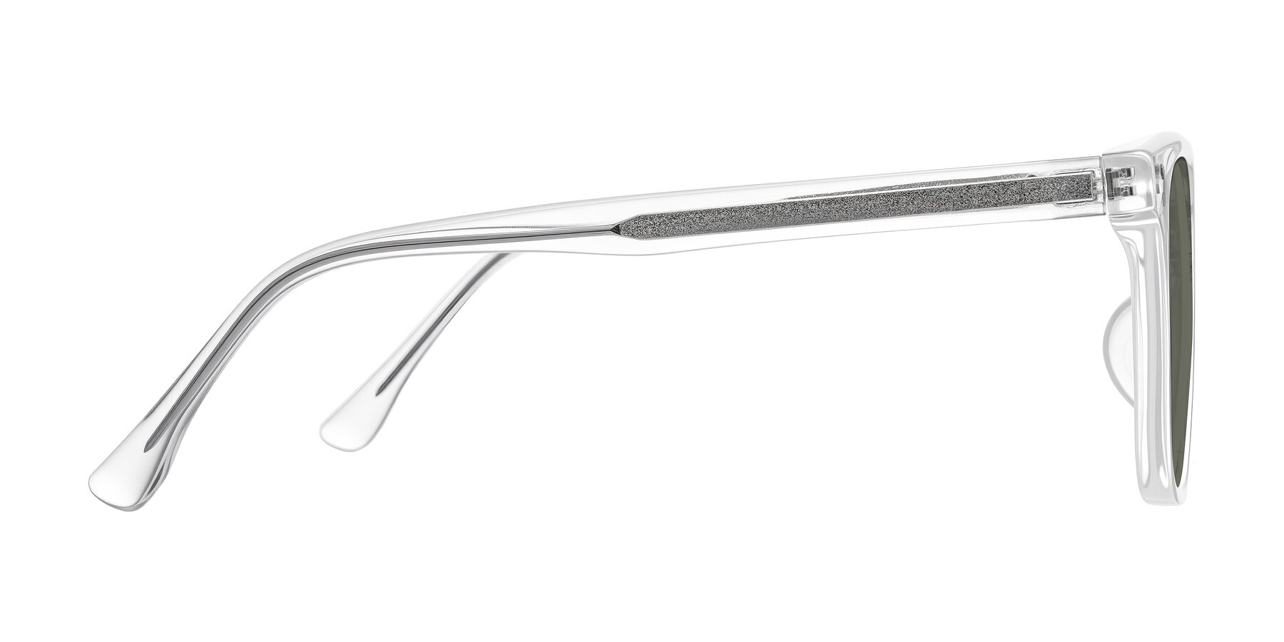 Side of Ordoyo in Clear with Gray Polarized Lenses