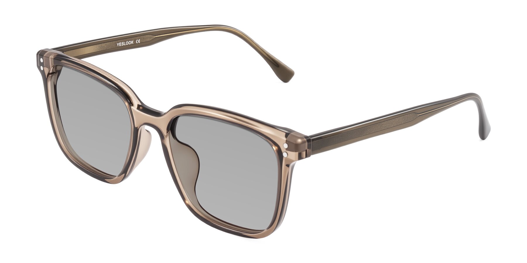 Angle of Ordoyo in Transparent Brown with Light Gray Tinted Lenses