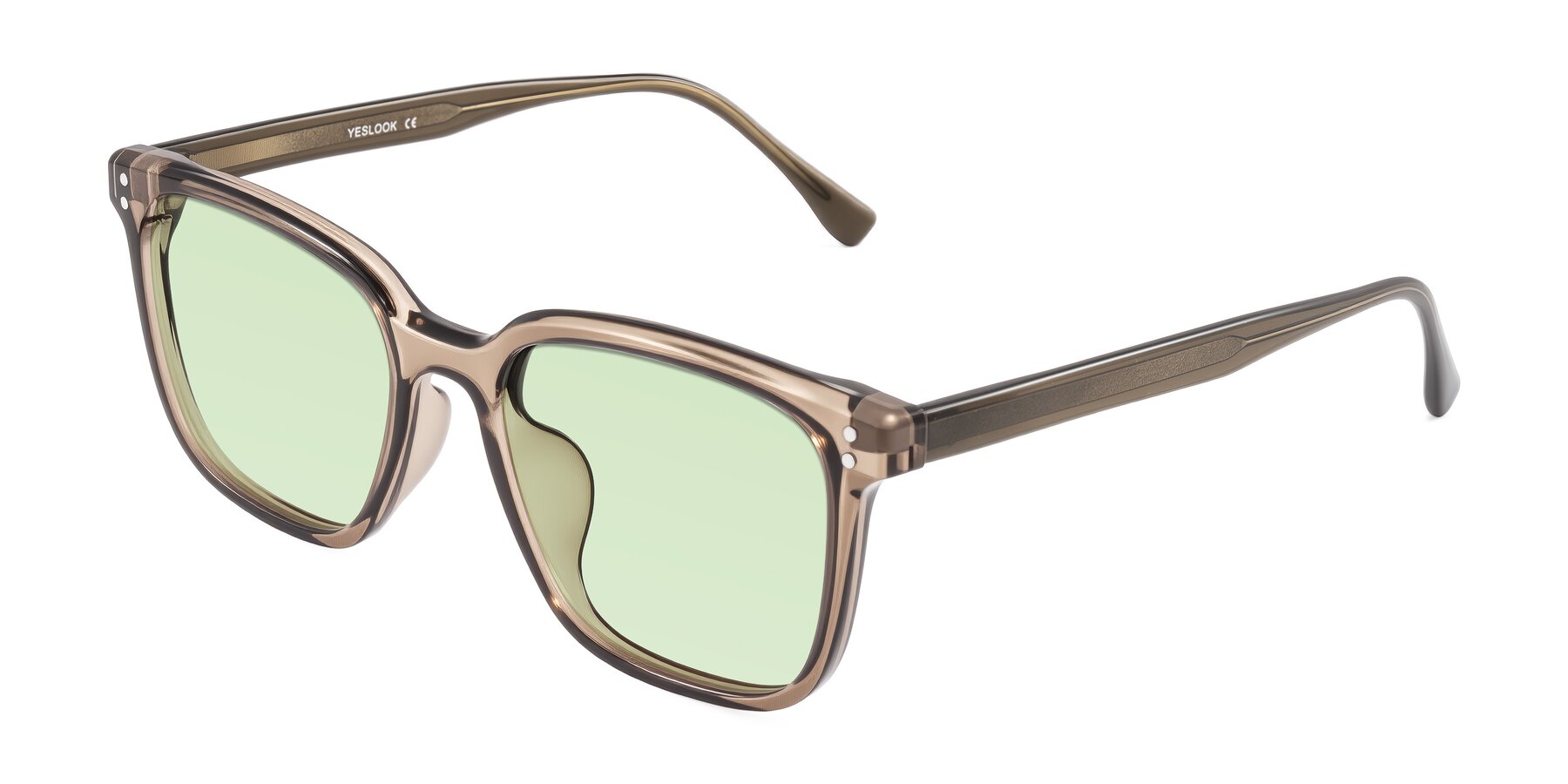 Angle of Ordoyo in Transparent Brown with Light Green Tinted Lenses