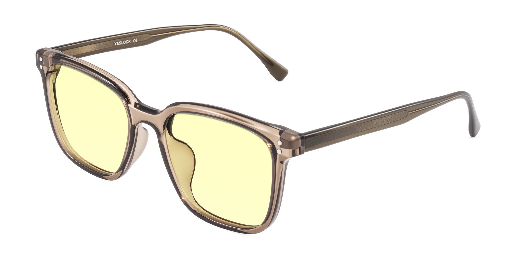 Angle of Ordoyo in Transparent Brown with Light Yellow Tinted Lenses