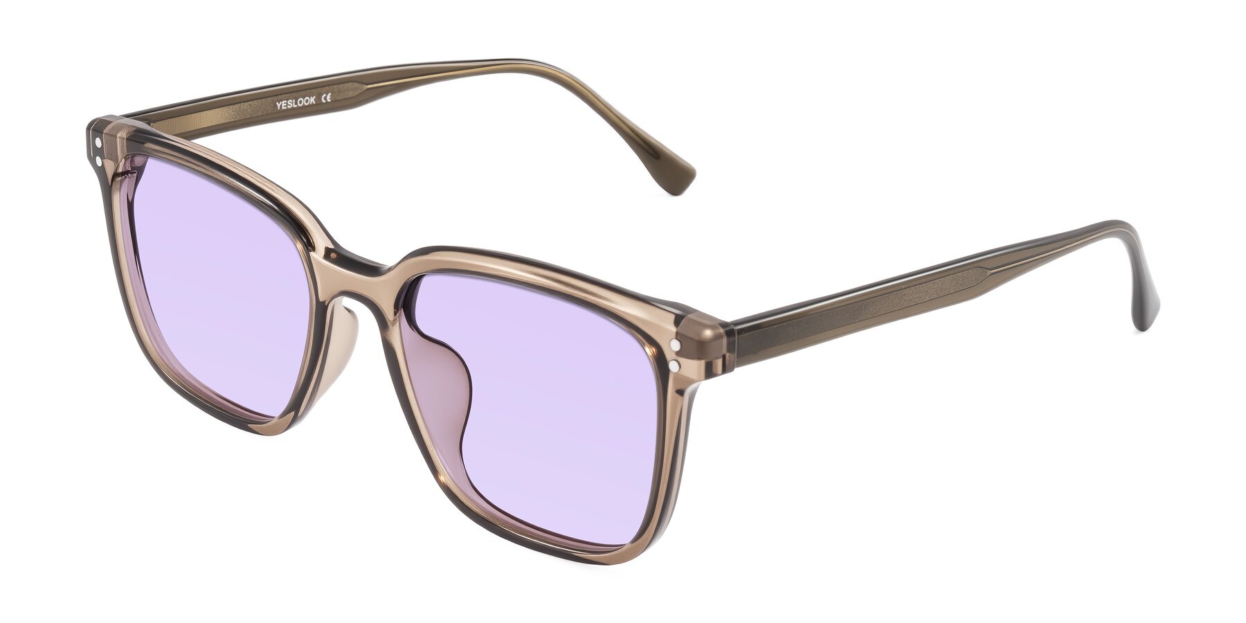 Angle of Ordoyo in Transparent Brown with Light Purple Tinted Lenses