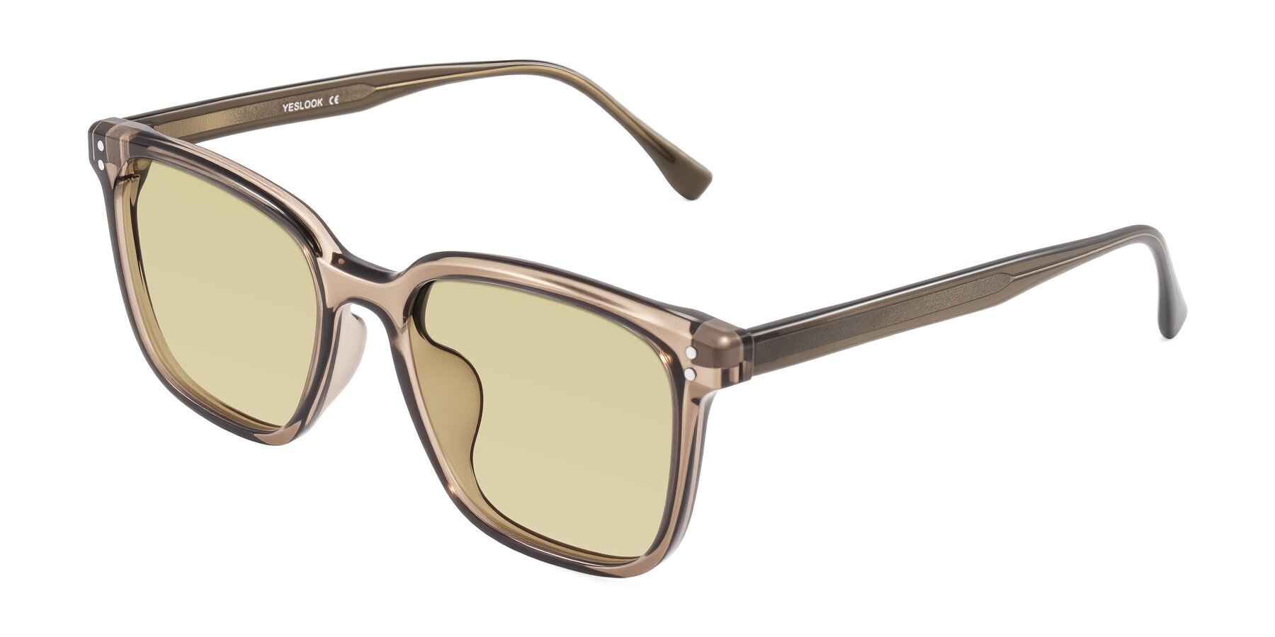 Angle of Ordoyo in Transparent Brown with Light Champagne Tinted Lenses