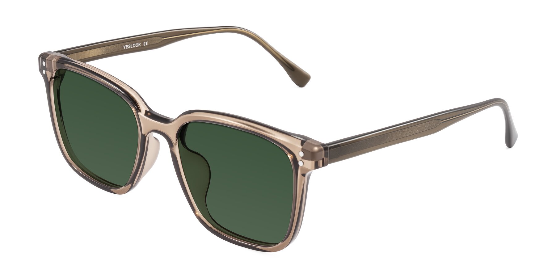 Angle of Ordoyo in Transparent Brown with Green Tinted Lenses