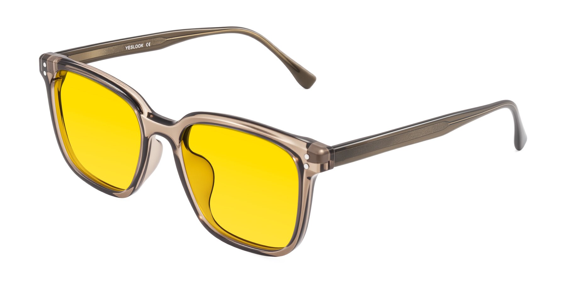 Angle of Ordoyo in Transparent Brown with Yellow Tinted Lenses