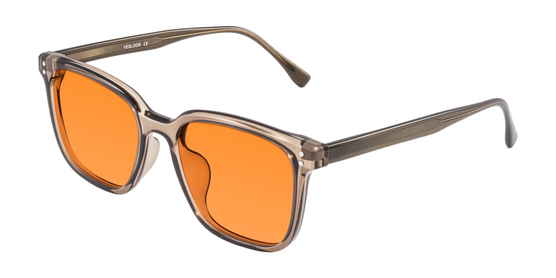 Angle of Ordoyo in Transparent Brown with Orange Tinted Lenses