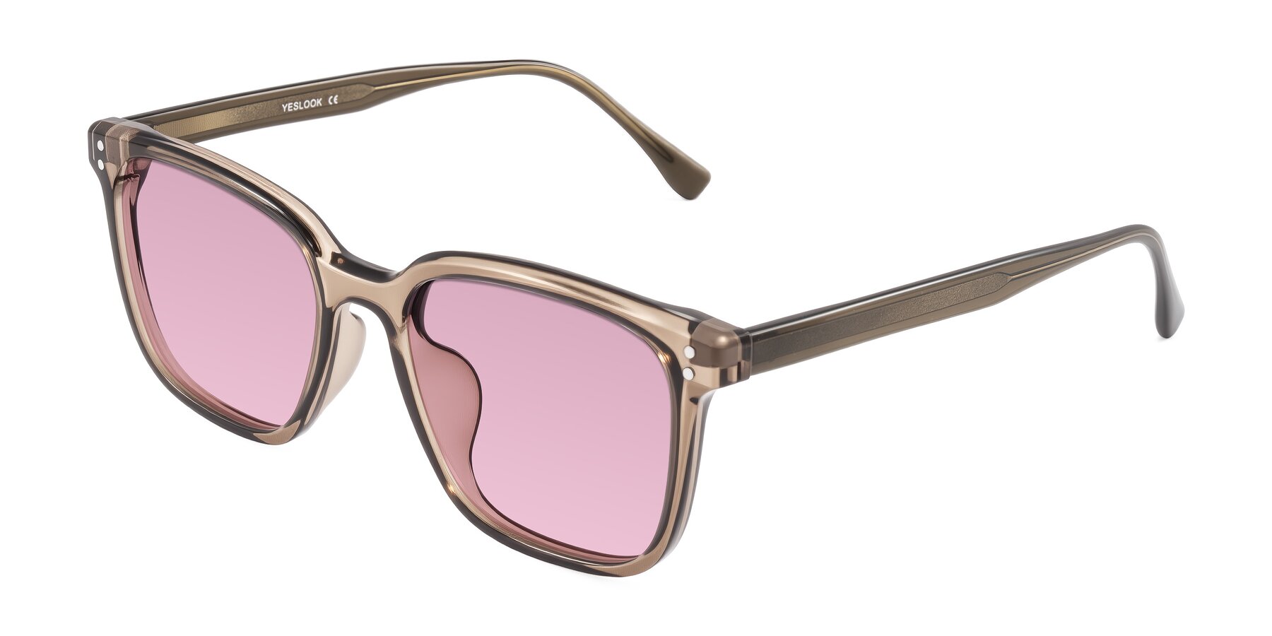 Angle of Ordoyo in Transparent Brown with Light Wine Tinted Lenses