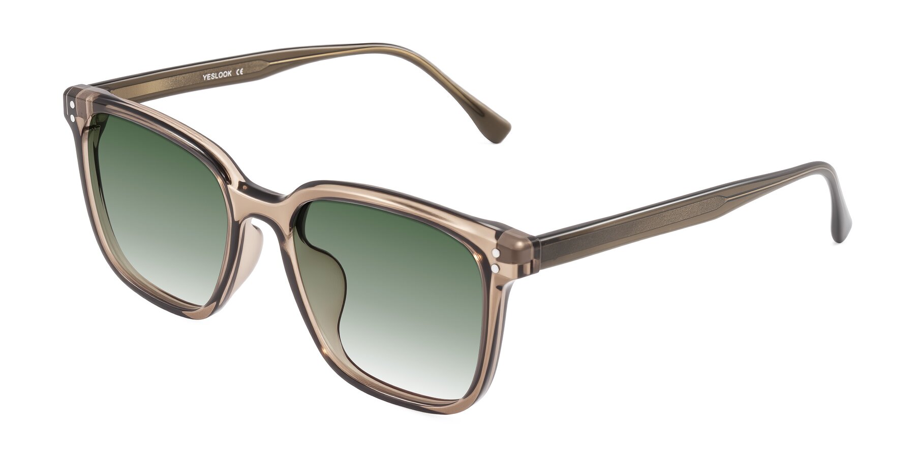 Angle of Ordoyo in Transparent Brown with Green Gradient Lenses