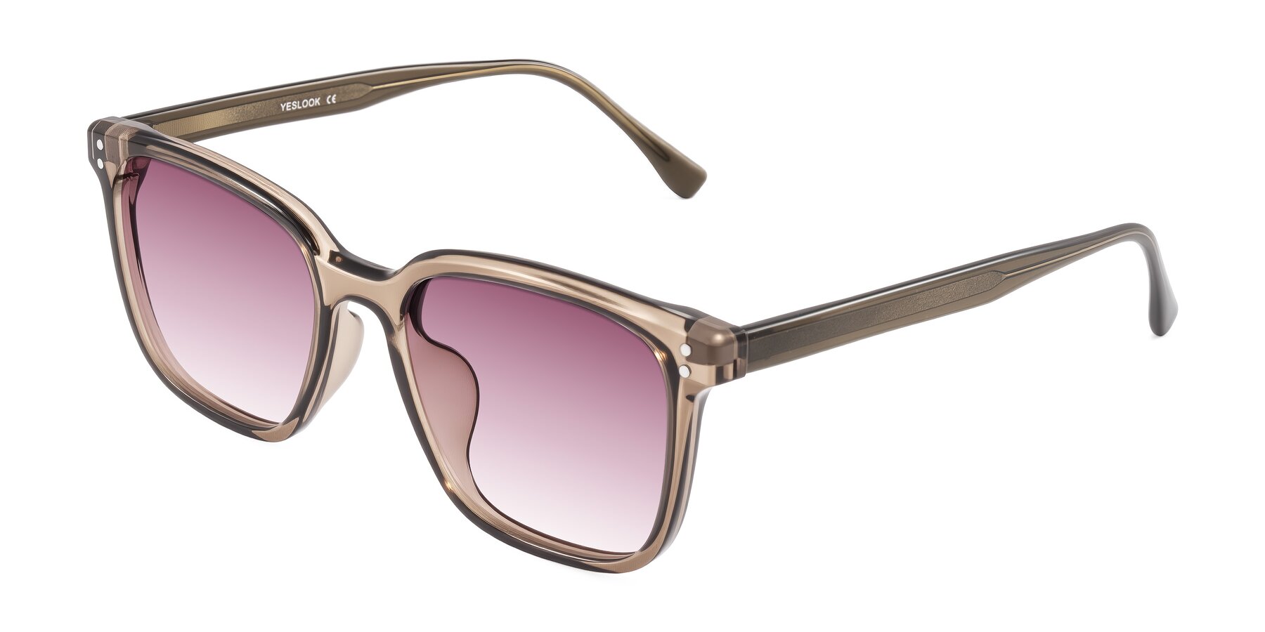 Angle of Ordoyo in Transparent Brown with Wine Gradient Lenses
