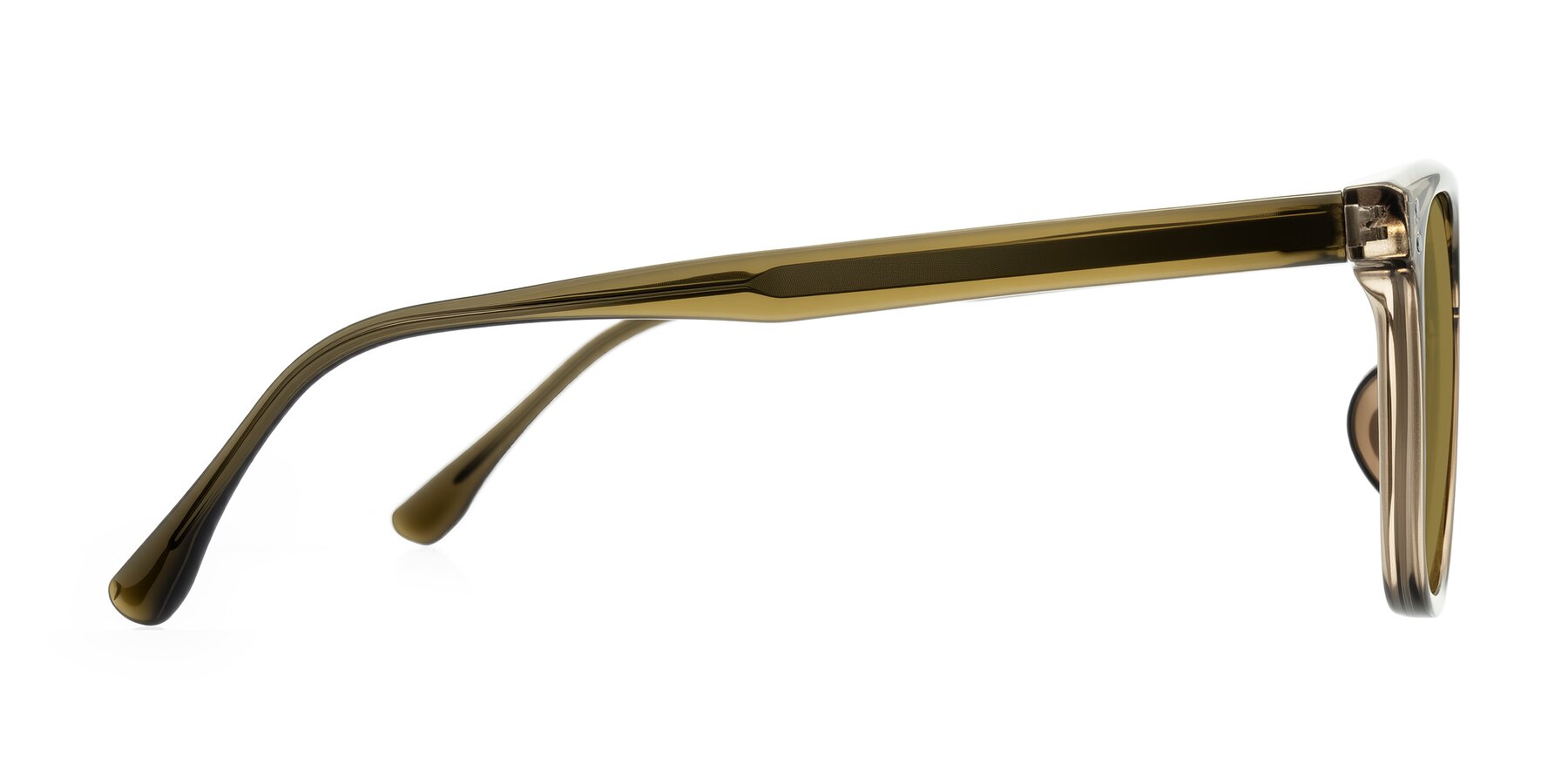 Side of Ordoyo in Transparent Brown with Brown Polarized Lenses