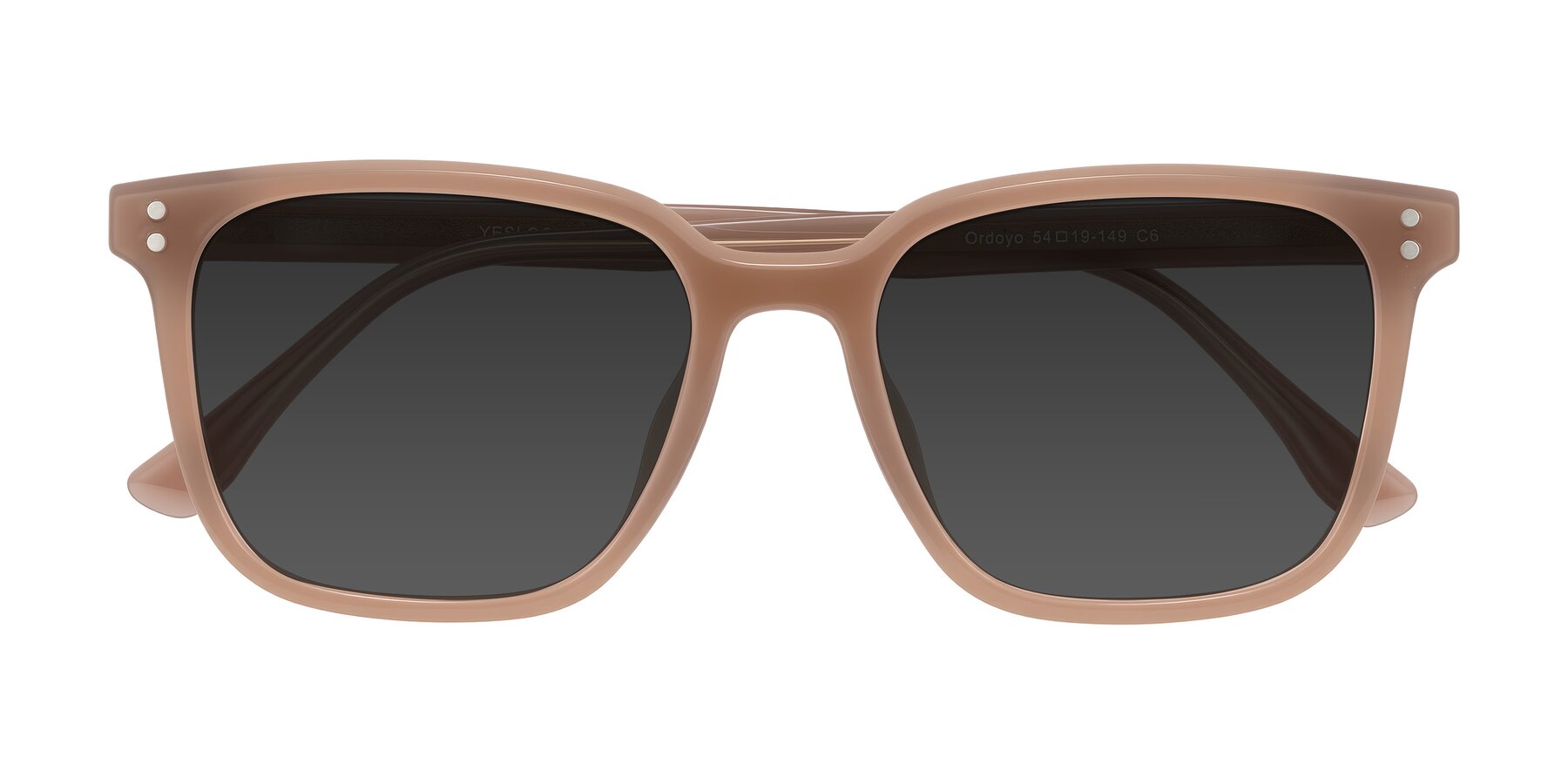 Folded Front of Ordoyo in Chestnut with Gray Tinted Lenses
