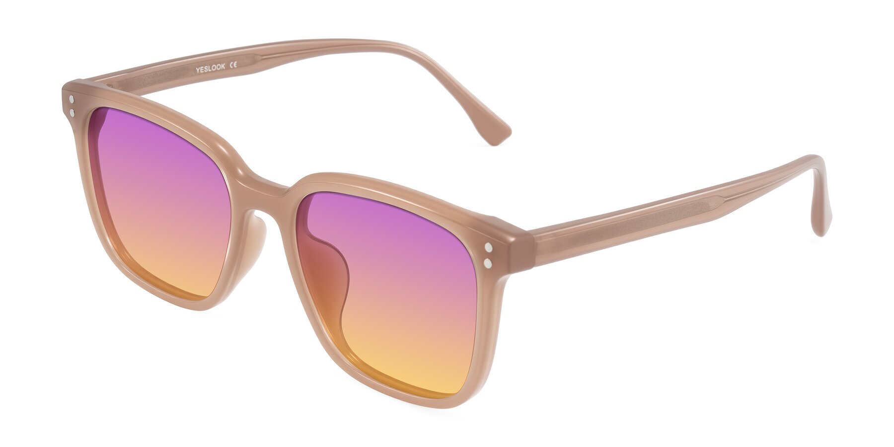 Angle of Ordoyo in Chestnut with Purple / Yellow Gradient Lenses