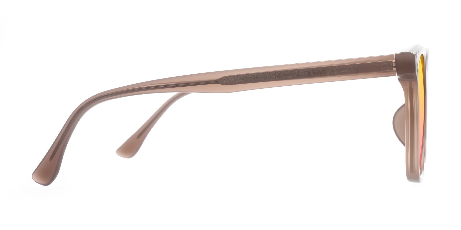 Side of Ordoyo in Chestnut with Yellow / Pink Gradient Lenses