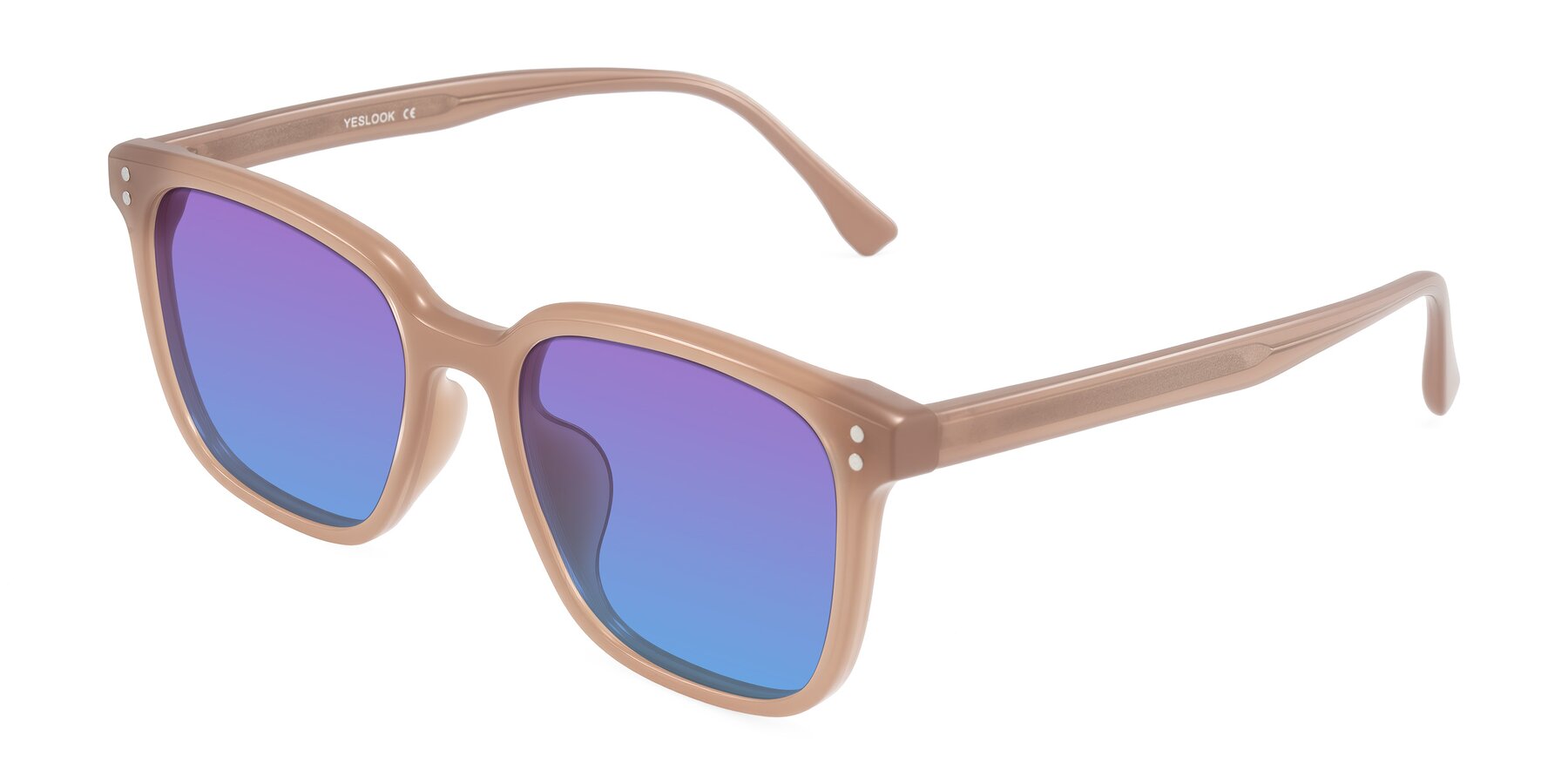 Angle of Ordoyo in Chestnut with Purple / Blue Gradient Lenses