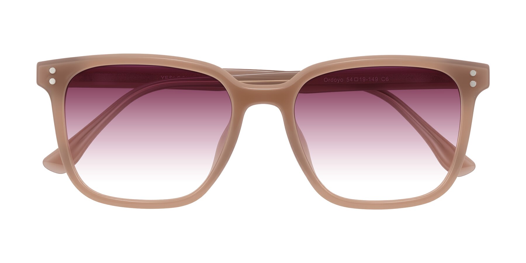 Folded Front of Ordoyo in Chestnut with Wine Gradient Lenses