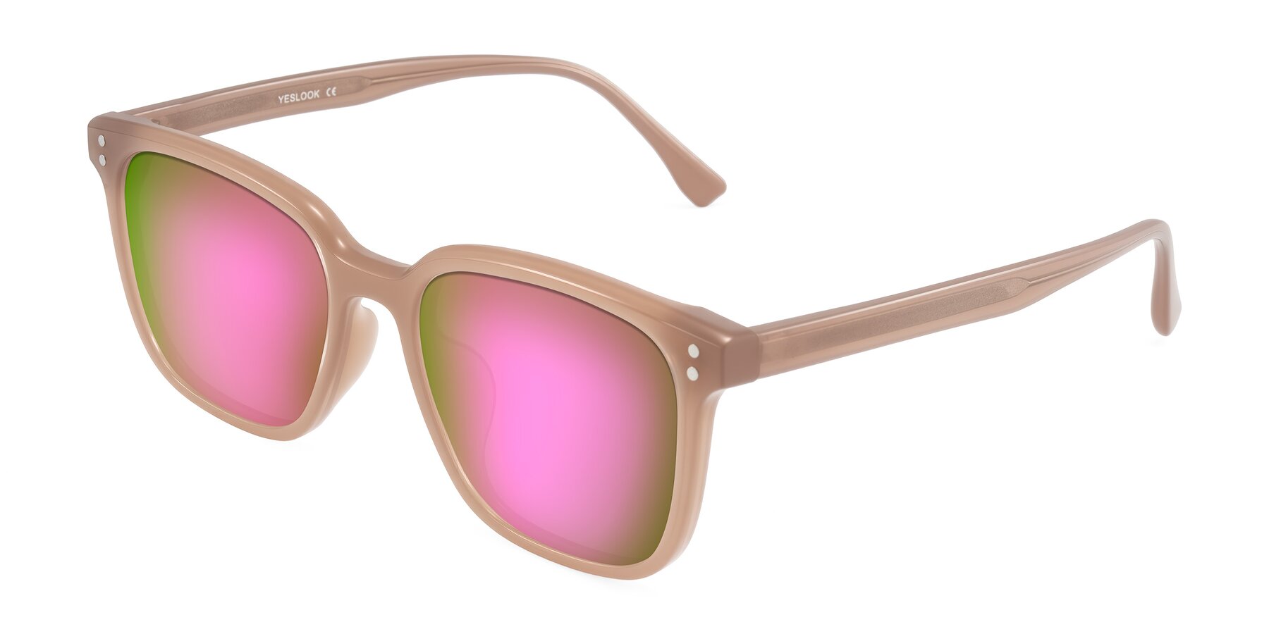 Angle of Ordoyo in Chestnut with Pink Mirrored Lenses