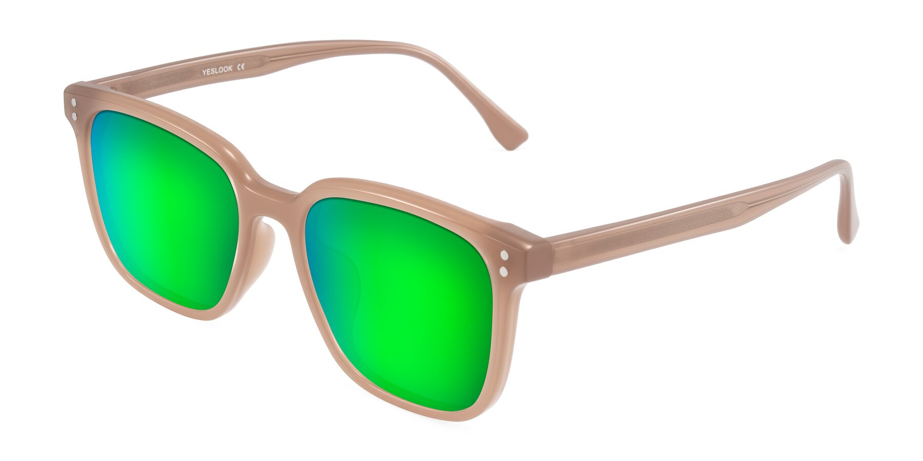Angle of Ordoyo in Chestnut with Green Mirrored Lenses