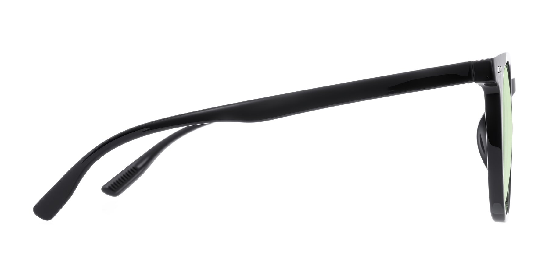 Side of Pizarro in Black with Light Green Tinted Lenses