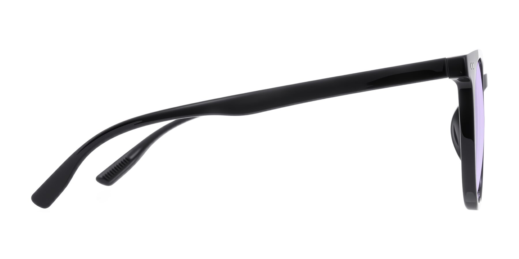 Side of Pizarro in Black with Light Purple Tinted Lenses
