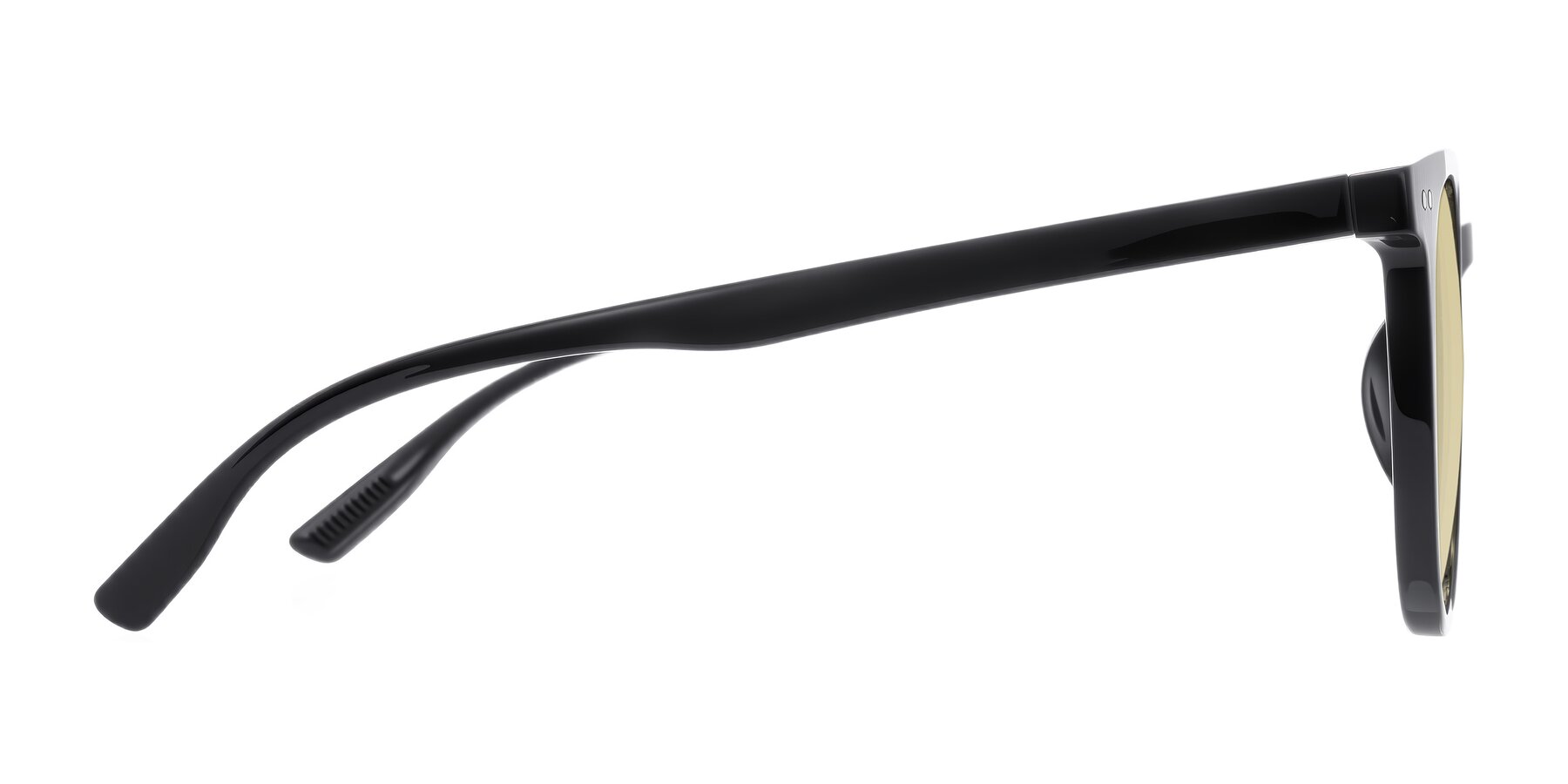 Side of Pizarro in Black with Light Champagne Tinted Lenses